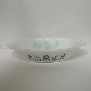 Vintage Glasbake Daisy J2352 Oval Bowl, Milk Glass